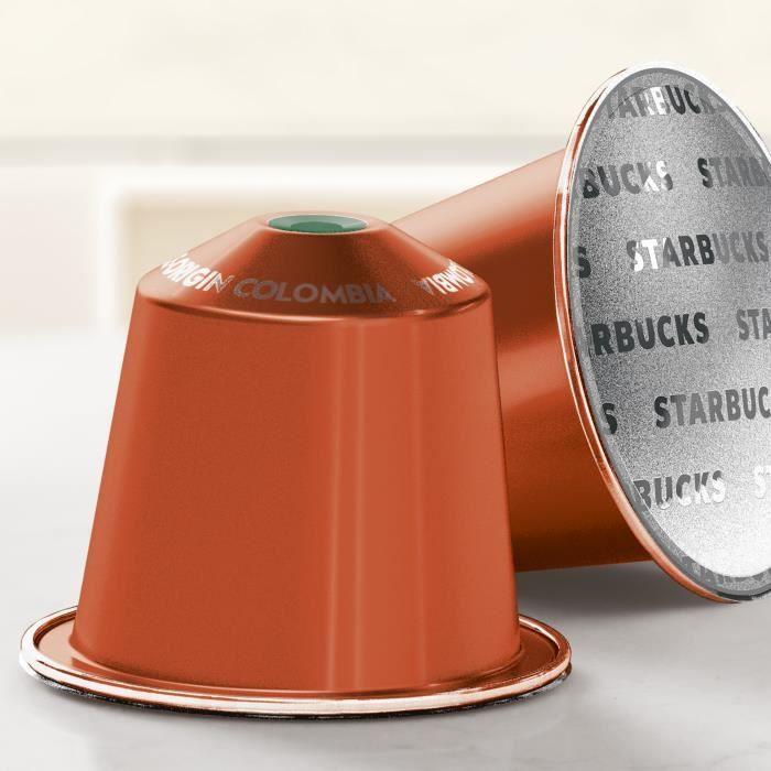 10 capsules de café starbucks single-origin colombia compatible machines nepresso