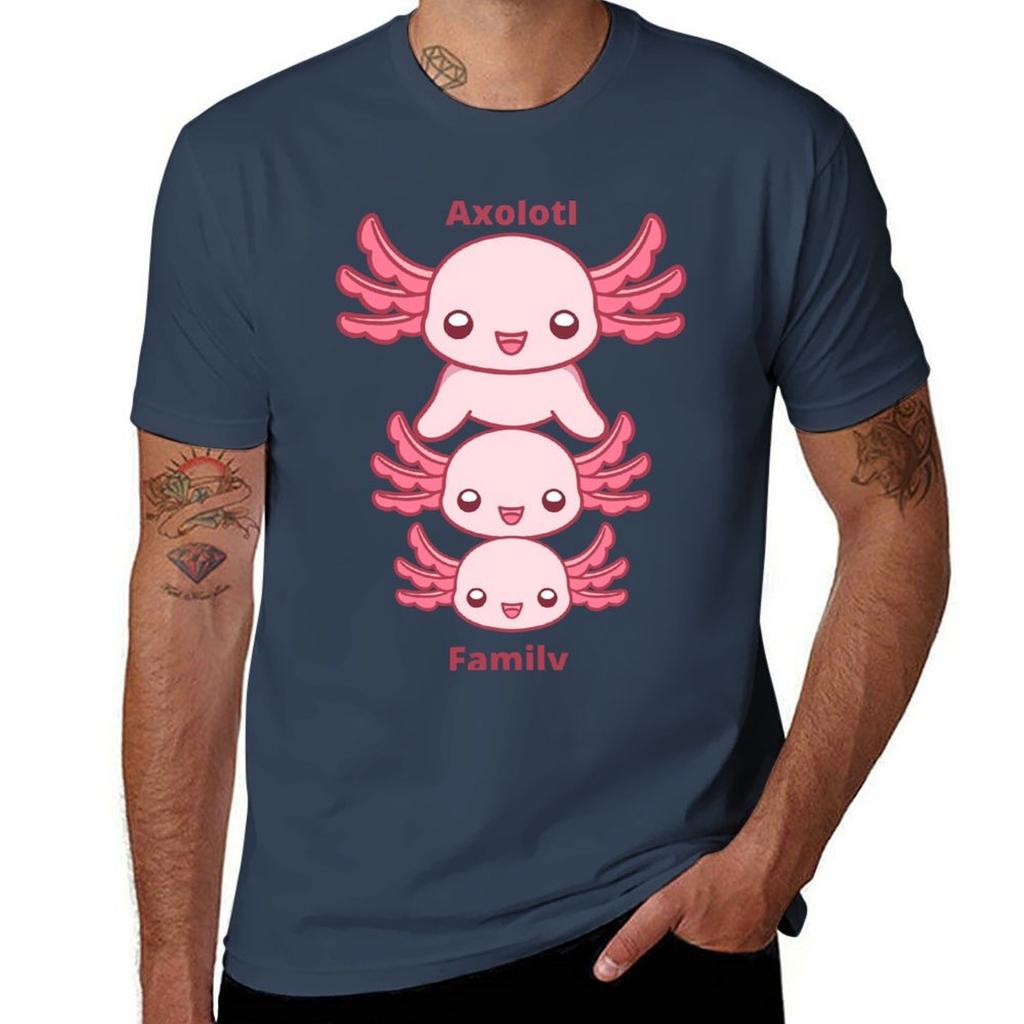 Axolotl Family TShirt Big and Tall Casual TShirt