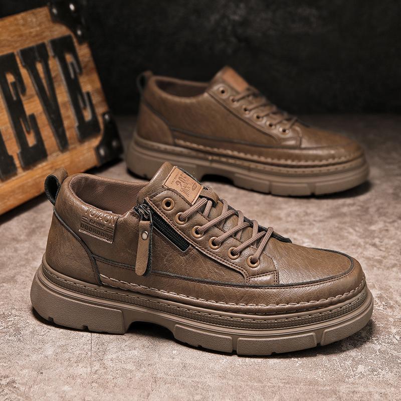 

Новые модные осенне-зимние мужские низкие ботинки Martin для студентов и мальчиков, трендовая рабочая обувь с мягкой подошвой, кроссовки Martin для охраны труда 44 коричневый