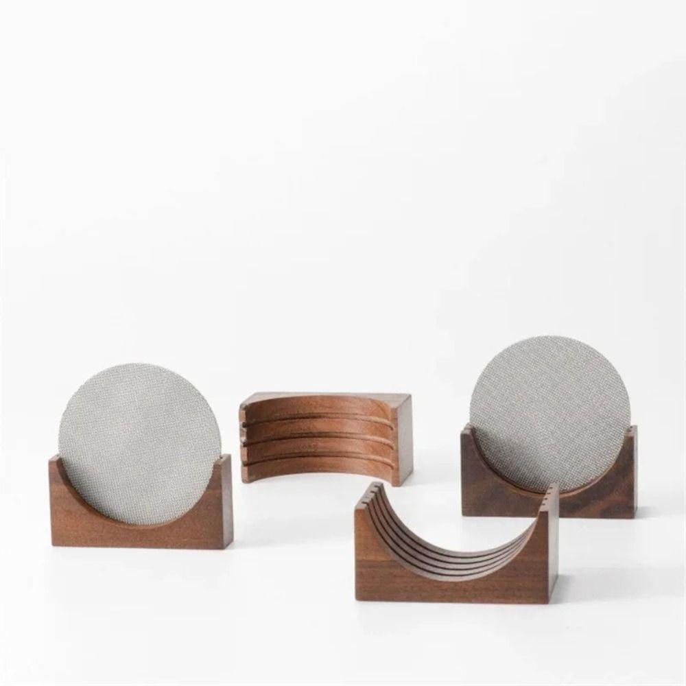 51MM/53MM/58MM Espresso Filter Storage Rack Wooden Coffee Puck Screen Stand Universal