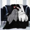the Untamed Blanket Cute Rabbits Flannel Funny Soft Throw Blanket for Chair Covering Sofa Spring/Autumn