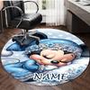 Personalized M-Minnie Round Chair Office Rug - Perfect for Mat, Office Chair & More - Ideal Gift for Birthdays and Holidays