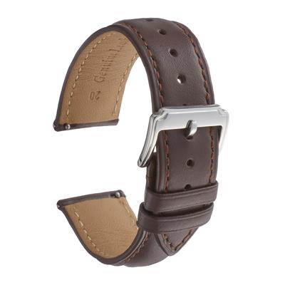 Calum Watch Strap Genuine Leather Smooth Leather Quick Release Watch Smart Watch Band 12mm 24mm Dark - (19mm, Brown)