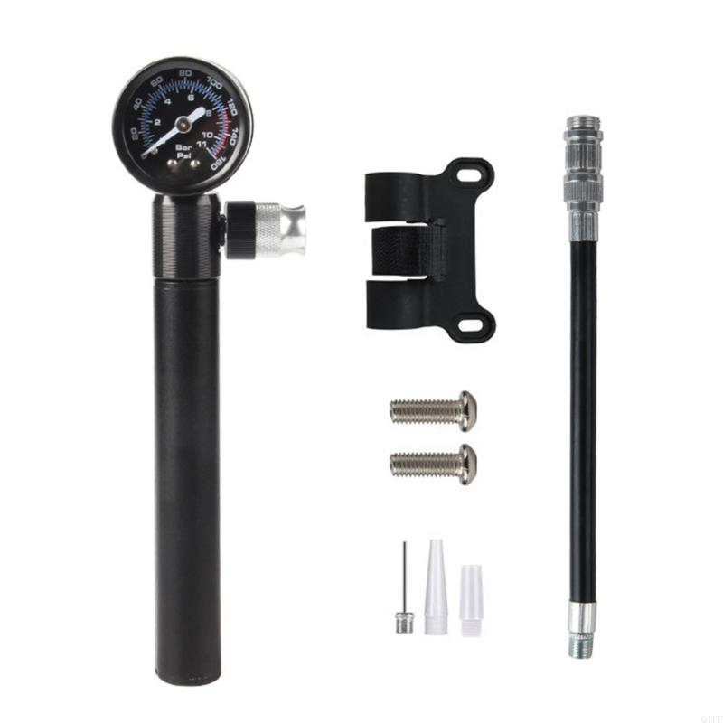 Portable Road Bike Bicycles Tyre Inflator with Gauge Light Weight Bike Tire Small Cycling Bike Air Inflator