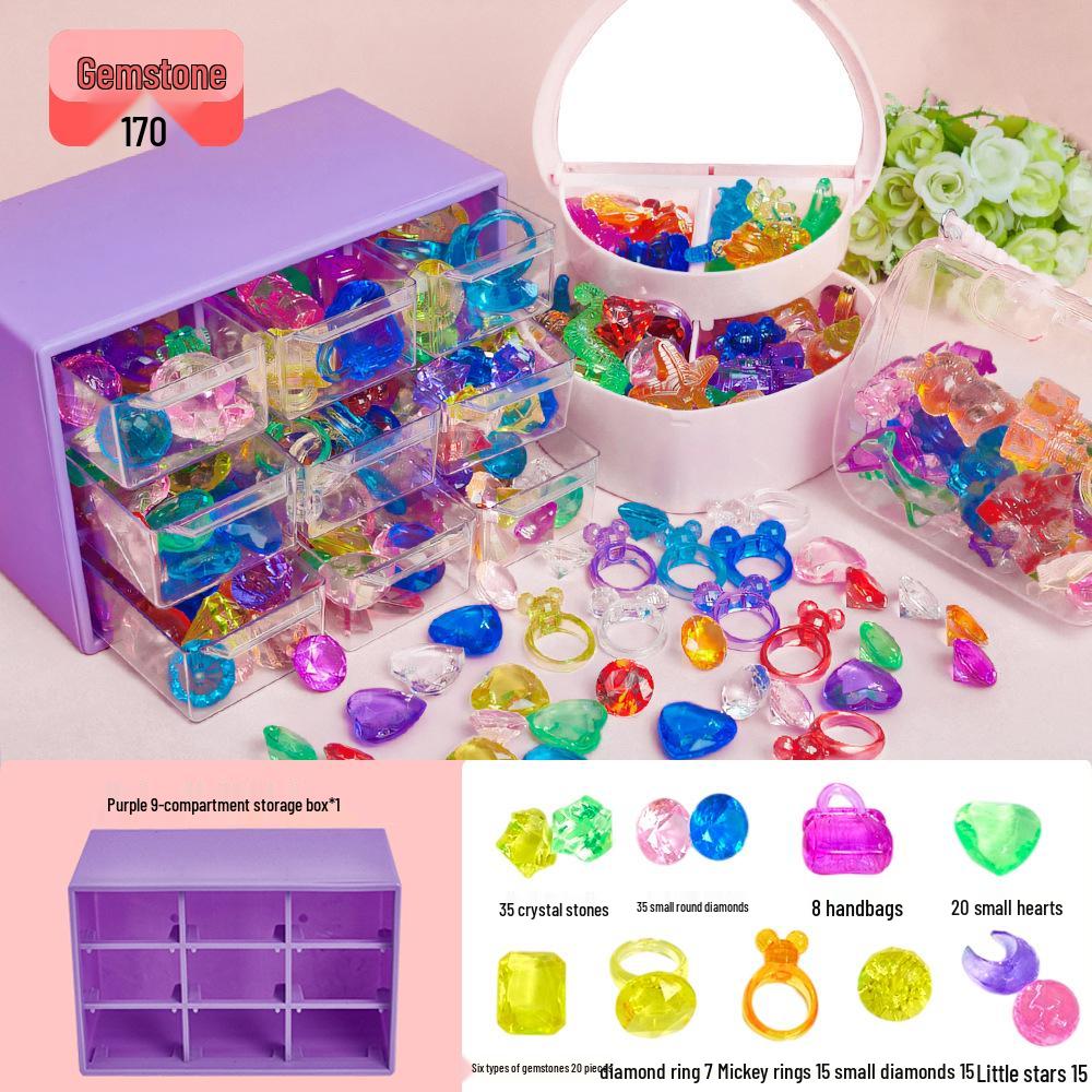 Handmade DIY Beading Kit for Kids: Educational Bracelet & Necklace Craft Set with Glass Beads