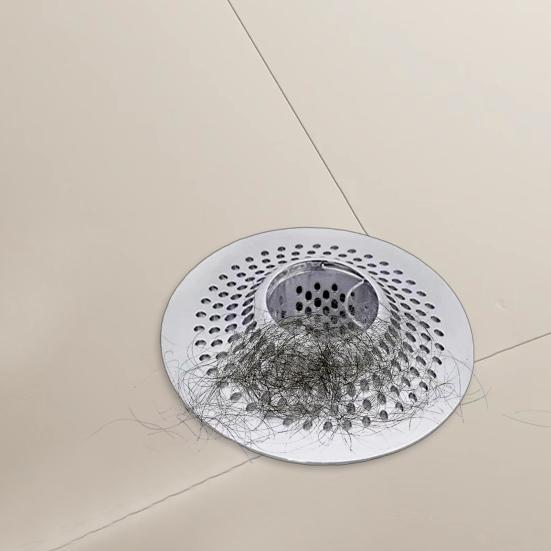 Drain Hair Catcher Strainer Stainless Steel Bathtub Hair Collector Rust-Resistant Upgraded Drain Hair Stopper