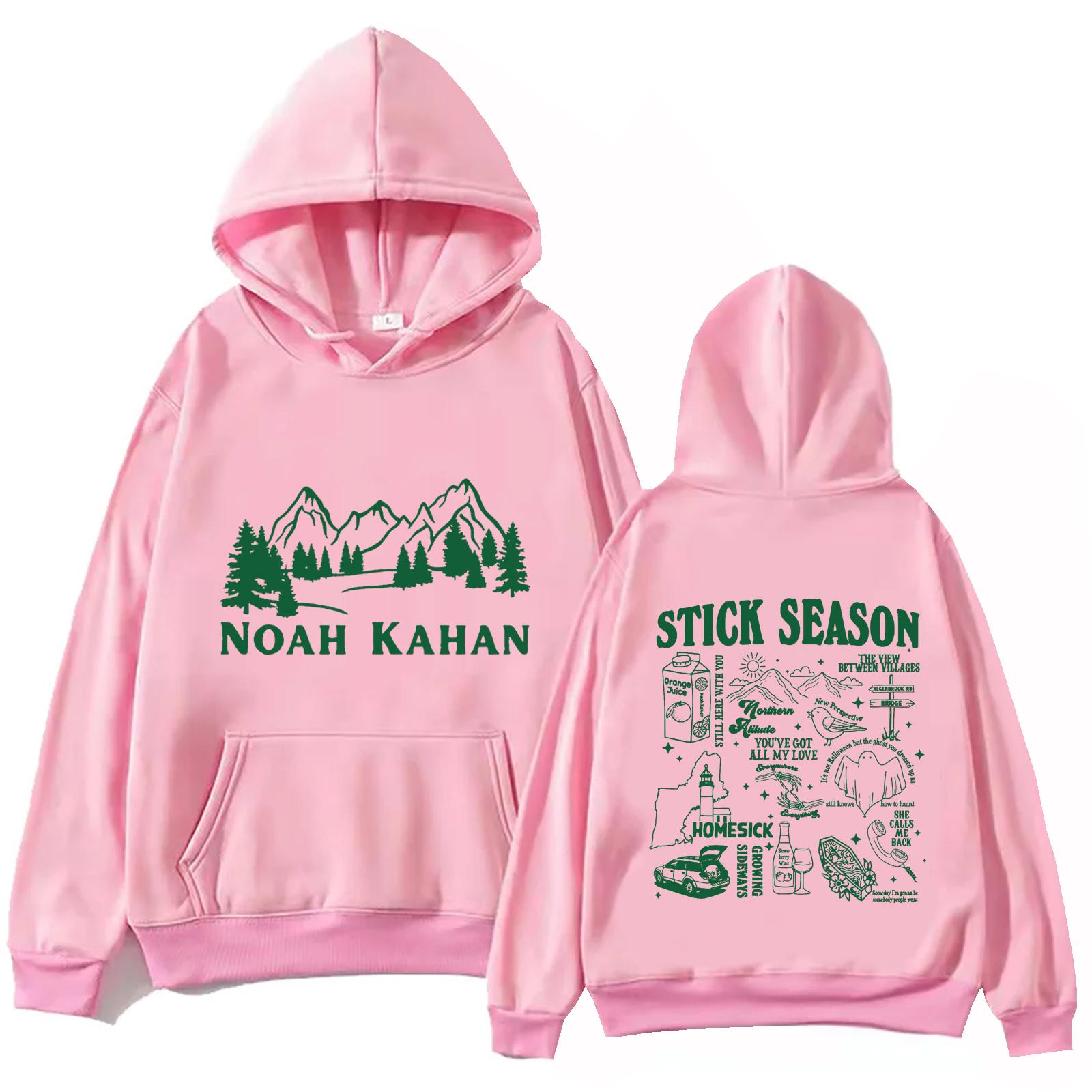 

Худи Noah Kahan Stick Season Топы с длинным рукавом Обычная толстовка Подарок для поклонников музыки Весна Лето Принт 3XL