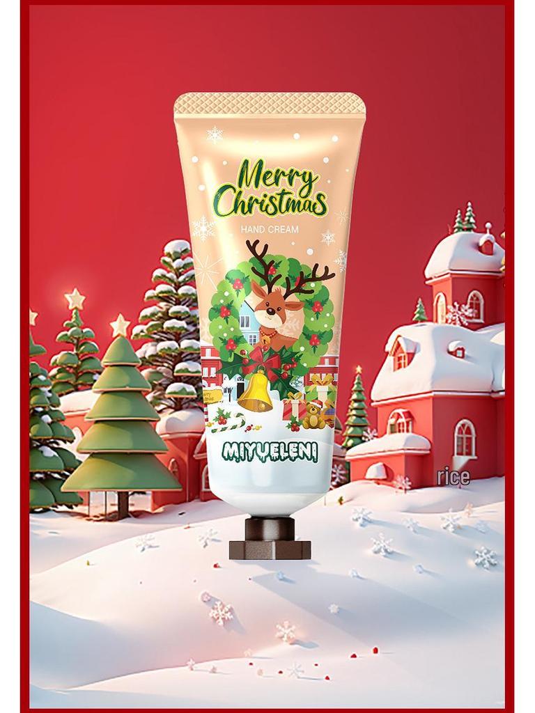 MIYUELENI English Christmas Hand Cream 20g - Refreshing & Moisturizing Mini Tube