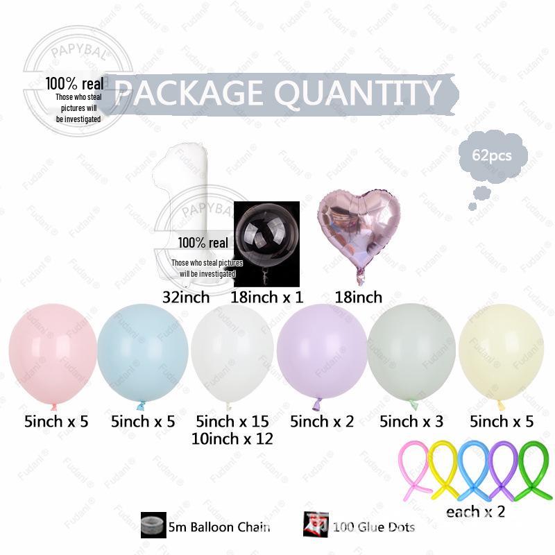 Set de Globos de Cumpleaños de Aluminio Blanco de 32 Pulgadas - Serie de Números Ma Ka
