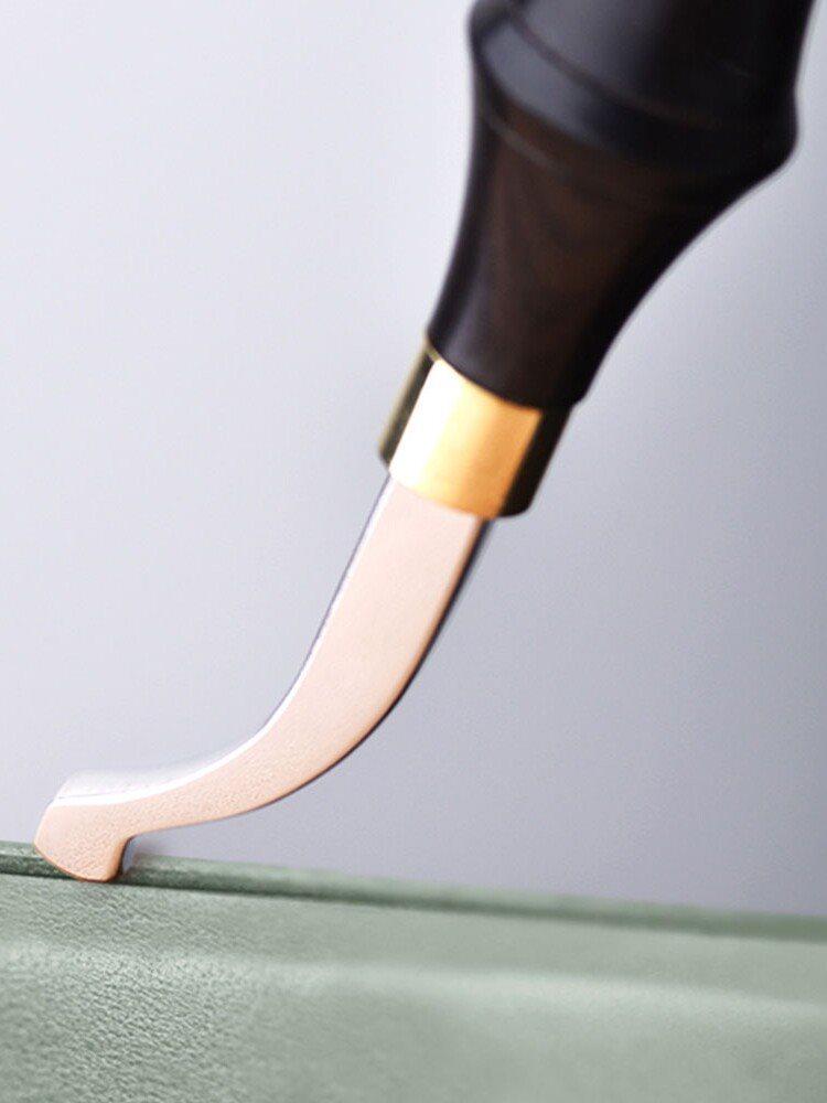 Ebony Handle Leather Edge Trimming & Crimping Tool (1-2.5mm) Bent Edge Creaser - 1.5mm