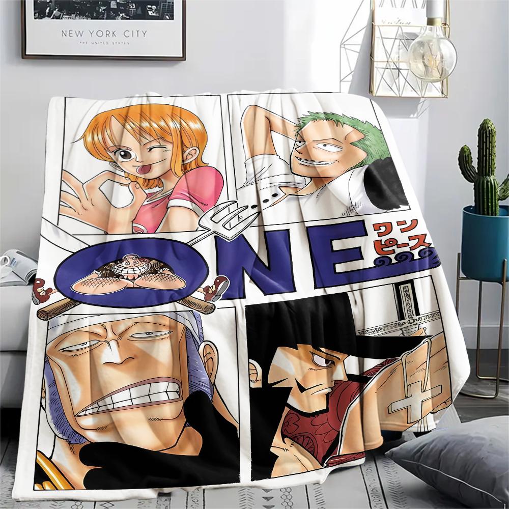 One Piece character Print Flannel Blanket,High quality Comfortable for All Seasons,Home Decor,Warmth and Comfort,Perfect for Christmas Gifts