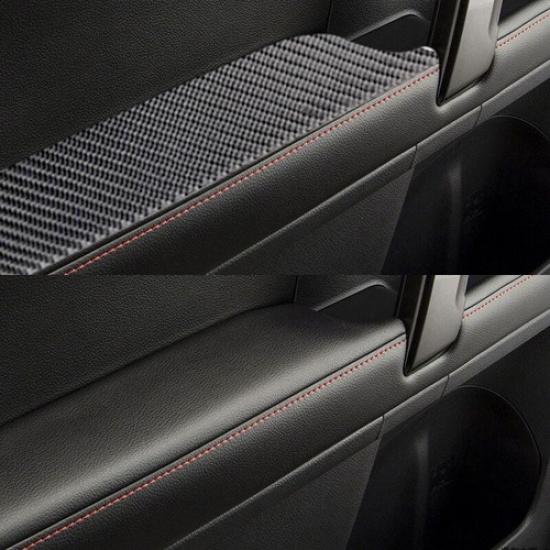 Carbon Fiber Inner Door Armrest Panel Trim Fit For Toyota 4Runner 2010-