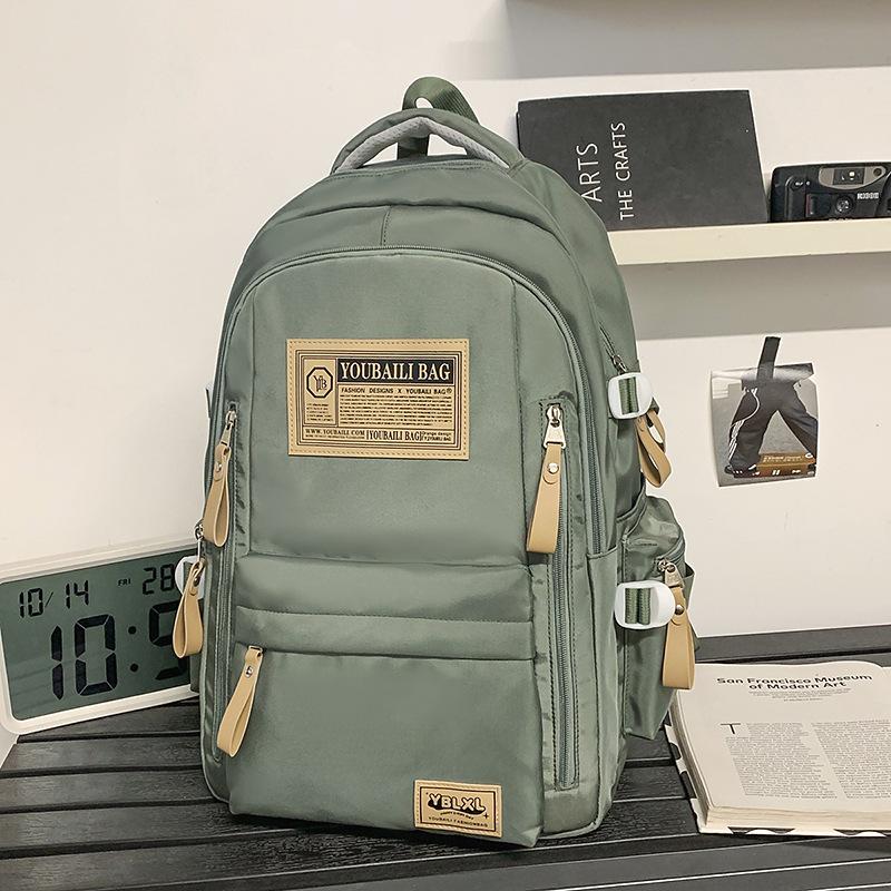 New Fashion Student Schoolbag Japanese Ins Simple Korean Version Junior High School Student Double Shoulder Male and Female Couple Backpack