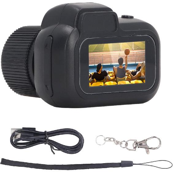 1080P Mini Digital Camera, 2MP 3 * 3 * 2cm Mini Thumb Camera with SD Card Slot, 100 Minutes Battery, Kids Camera, Gifts for Boys Girls Students