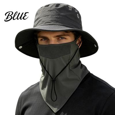 Golf Bucket Hat Fisherman with Detachable Face Guard Neck Flap Breathable Lightweight Outdoor Mesh Hat Quick-Drying Sun Protection Camping