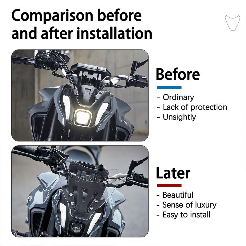 For YAMAHA MT-07 MT 07 MT07 2021 2022 2023 2024 Accessories Front Windshield Windscreen Windproof Air Wind Screen Deflector