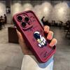 Cartoon Astronaut Space Phone Case For iPhone Apple 17 AIR 16 16E 11 12 13 14 15 XR Plus Pro Max DIY Case TPU Shockproof Cover