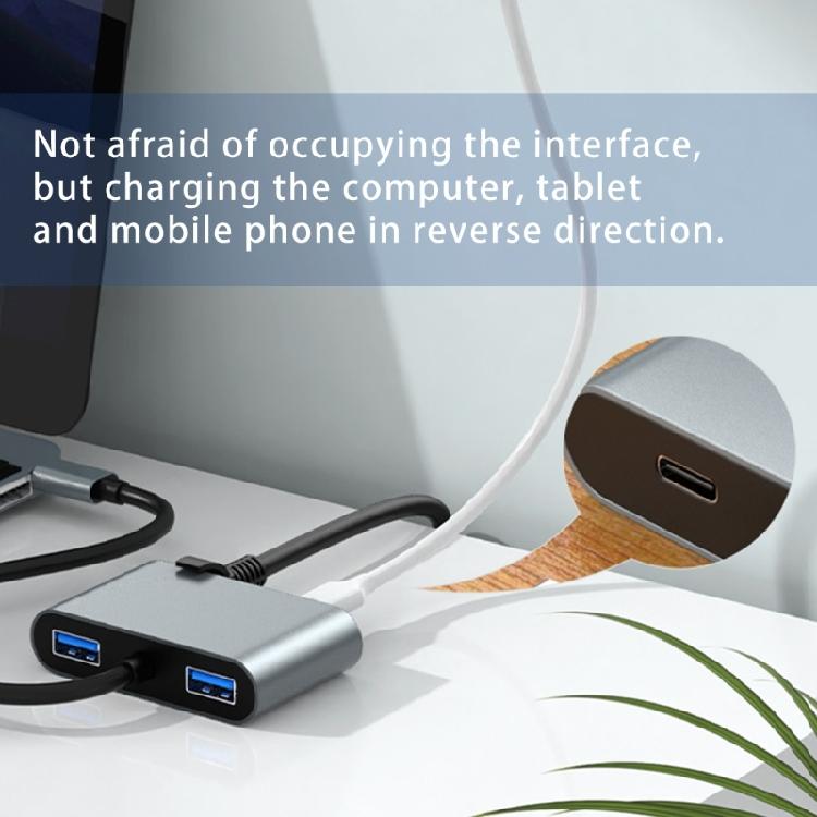 Lightweight Ethernet Converter USB C to RJ45 Adapter with Gigabit Speed and Double USB Port Wide Use PD60W Charging