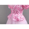 Children's Princess Dresses Thousand Birdie Patchwork Mesh Puffy Long Bubble Sleeve Girls' Stage Performance Dresses  Girl's Favourite Dress