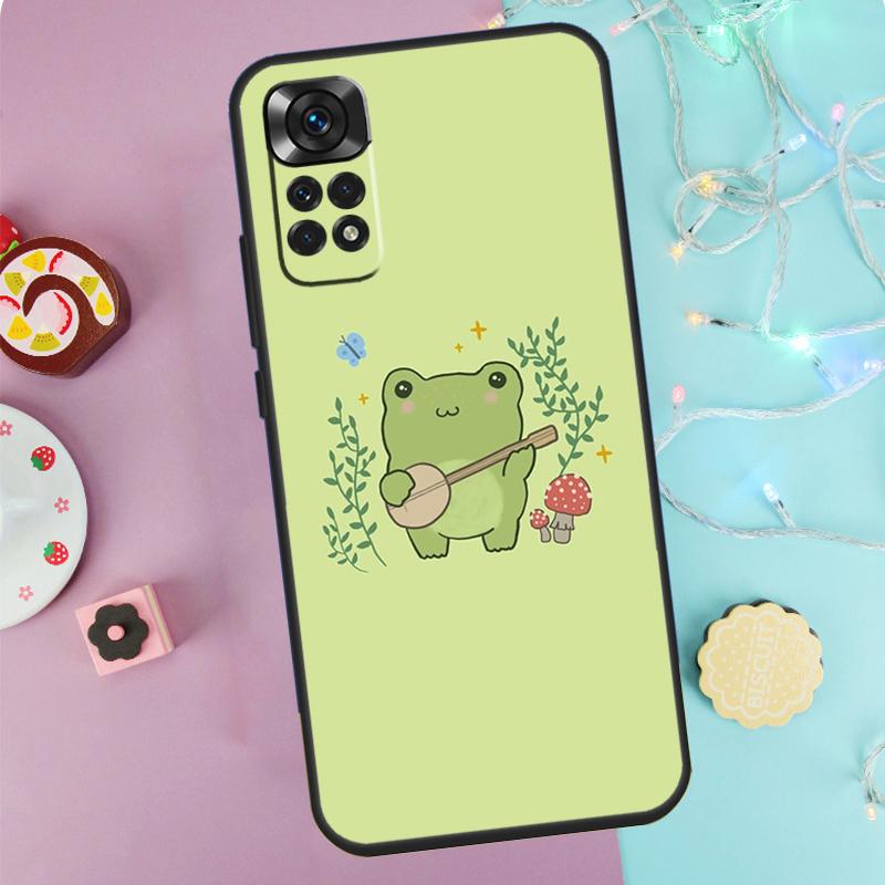Kawaii Frog Case For Xiaomi Redmi Note 14 13 12 11 10 9 Pro 9S 10S 11S 12S Redmi 10C 12C 13C 14C Cover