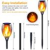 Large Solar Torch Light with Flickering Flame, Upgraded Ultra-Bright Solar Outdoor Lights, Waterproof Landscape Decorations Lighting Security Tiki