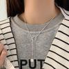 Brushed Round Ball Tassel Long Necklace for Women with French High-end Temperament