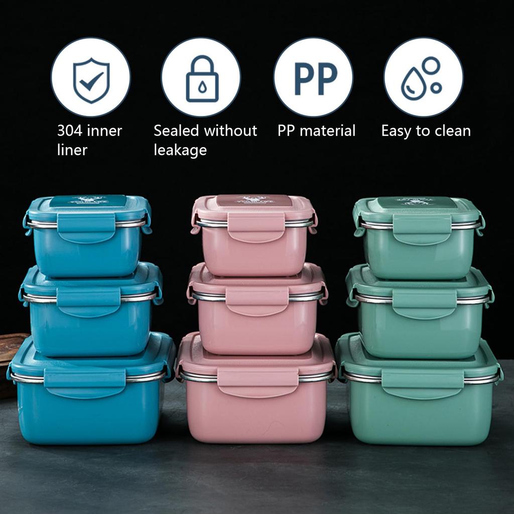 Large Capacity Bento Lunch Waterproof and Leakproof Lunch Box for Kids and with Removable Stainless Stylish and Visually Appealing Lunch Box for and