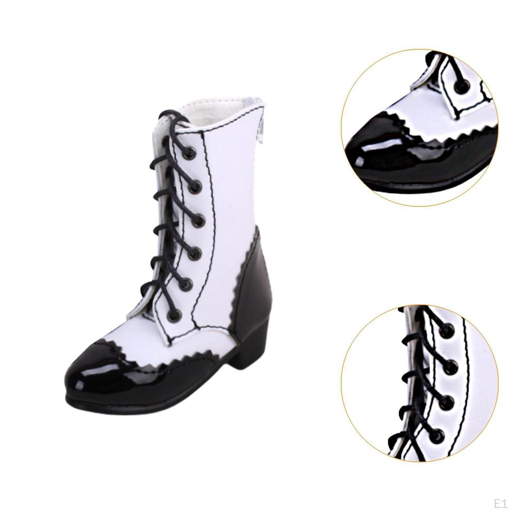 1/4 Actionfiguren Schnürstiefel, Dicke Absätze, 12" Puppe Niedrig Tragbarer Weiblicher Körper