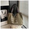 Canvas Bag Women's Large-capacity Autumn and Winter Versatile Casual Shoulder Bag Simple Student Tote Bag