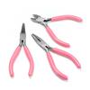 6 Style Pink Pliers Jewelry Making Tool Kits Mix Needle Spoon Tool Round Nose Plier Side Tweezers for Make DIY
