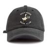 1pc BOOK CLUB Print Washed Baseball Cap for Adults,Minimalist Retro Style Casual Soft Adjustable Dad Hat,Perfect As Gift