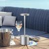 2 Pack Cordless Table Lamps Rechargeable 1800mAh Battery Dimming Waterproof LED Desk Light for Dining Patio Restaurant Outdoor Silver
