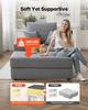 Chaise Lounge Chair, 1115 Mm Boneless Modular Chaise Lounge Indoor, Oversized Corduroy Reading Chair with Throw Pillows & Armrests, Deep Seat Sofa