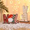 Christmas Colorful Wooden Desktop  Ornaments Letters Santa Creative Decor For Home Indoor Desktop Decoration