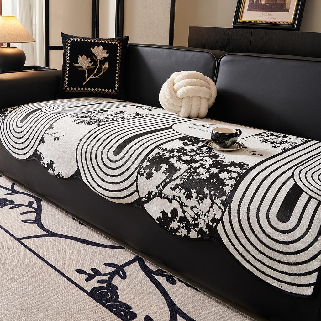 Special-Shaped Sofa Cushion Universal In All Seasons  New Sofa Seat Cushion Non-Slip Straight Line Flower Cover Cloth Towel