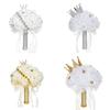 Diamond Crown Decorative Handheld Flower Rhinestones Wedding Bouquet with Ribbon