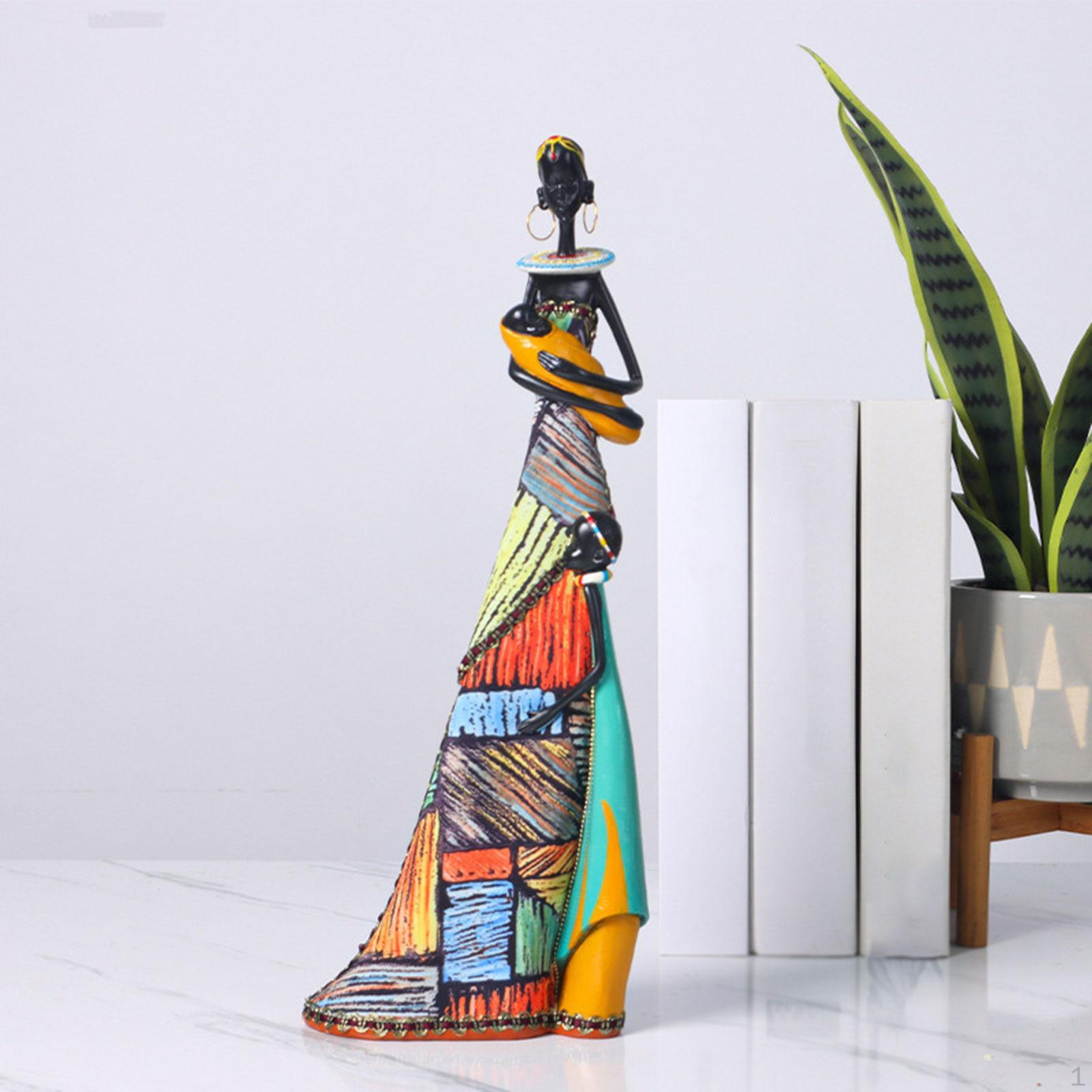 

Статуя женщины африканского племени Гарц, скульптура леди, украшение для камина with Kids