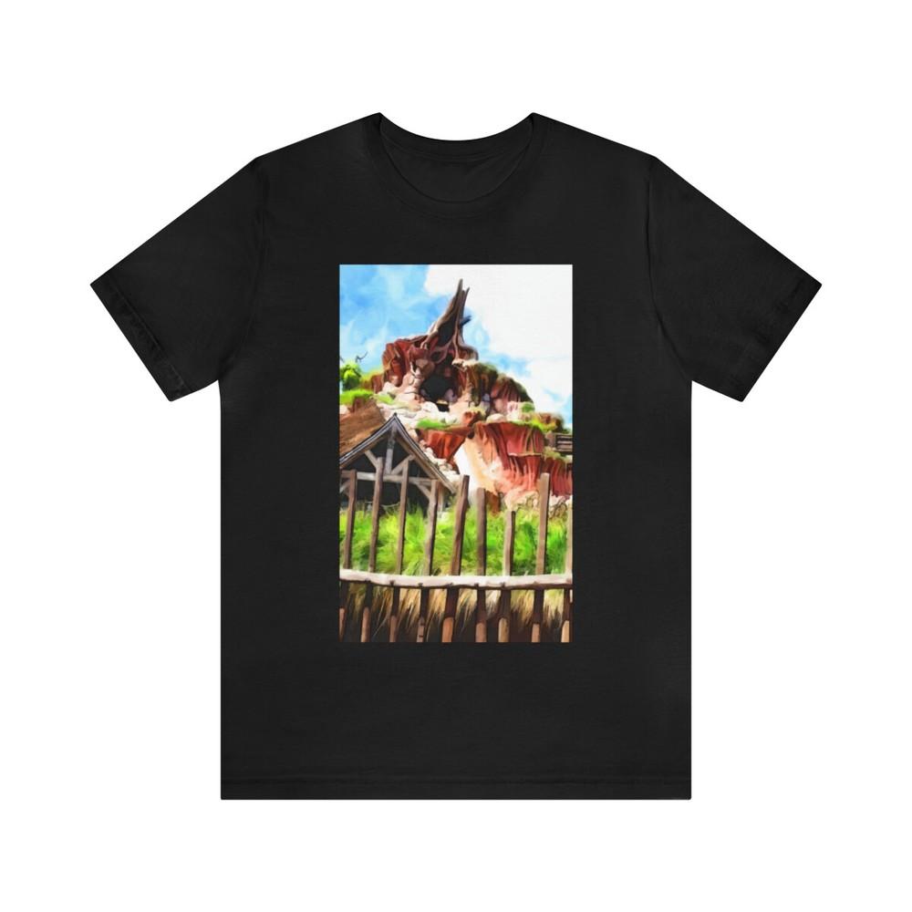 Tee Painting of Disneyland ~ SPLASH MOUNTAIN Unisex T-Shirt L
