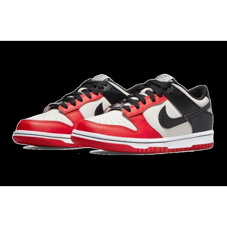 NBA x Nike Dunk Low EMB GS 75. výročí - Bulls Dětské tenisky Červená Plachetnicová Černá DO6288-100