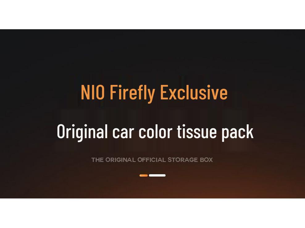Nio Firefly Car Tissue Box: Original Color Hanging or Armrest Paper Holder