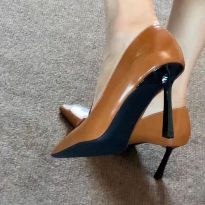 Fashion Women's Fashion Slim Heel Shoes Spring New Pointy Toe Shallow Mouth Slip-off Anti-slip Wear-resistant High Heels