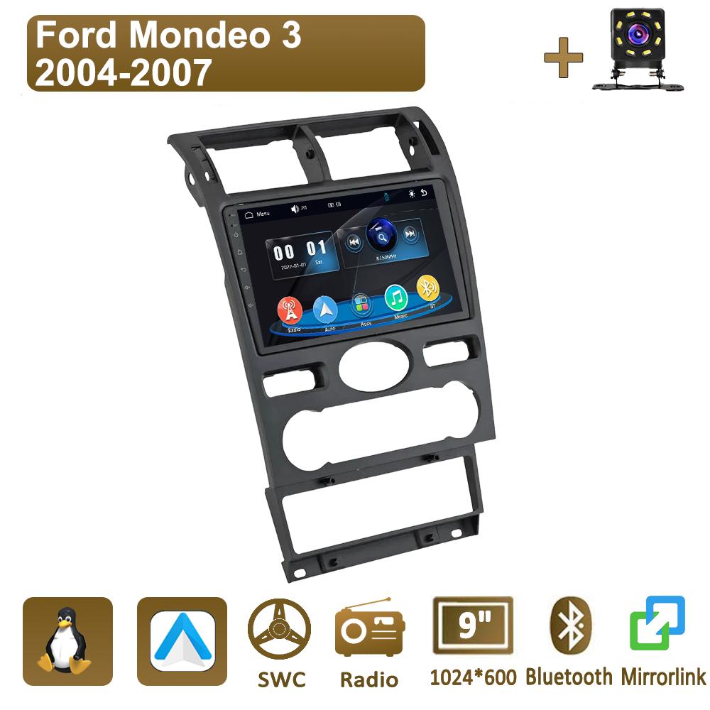 

Icreative Car Radio Multimedia MP5 Player Head Unit Stereo BT For Ford Mondeo 3 2004-2007 A чёрный