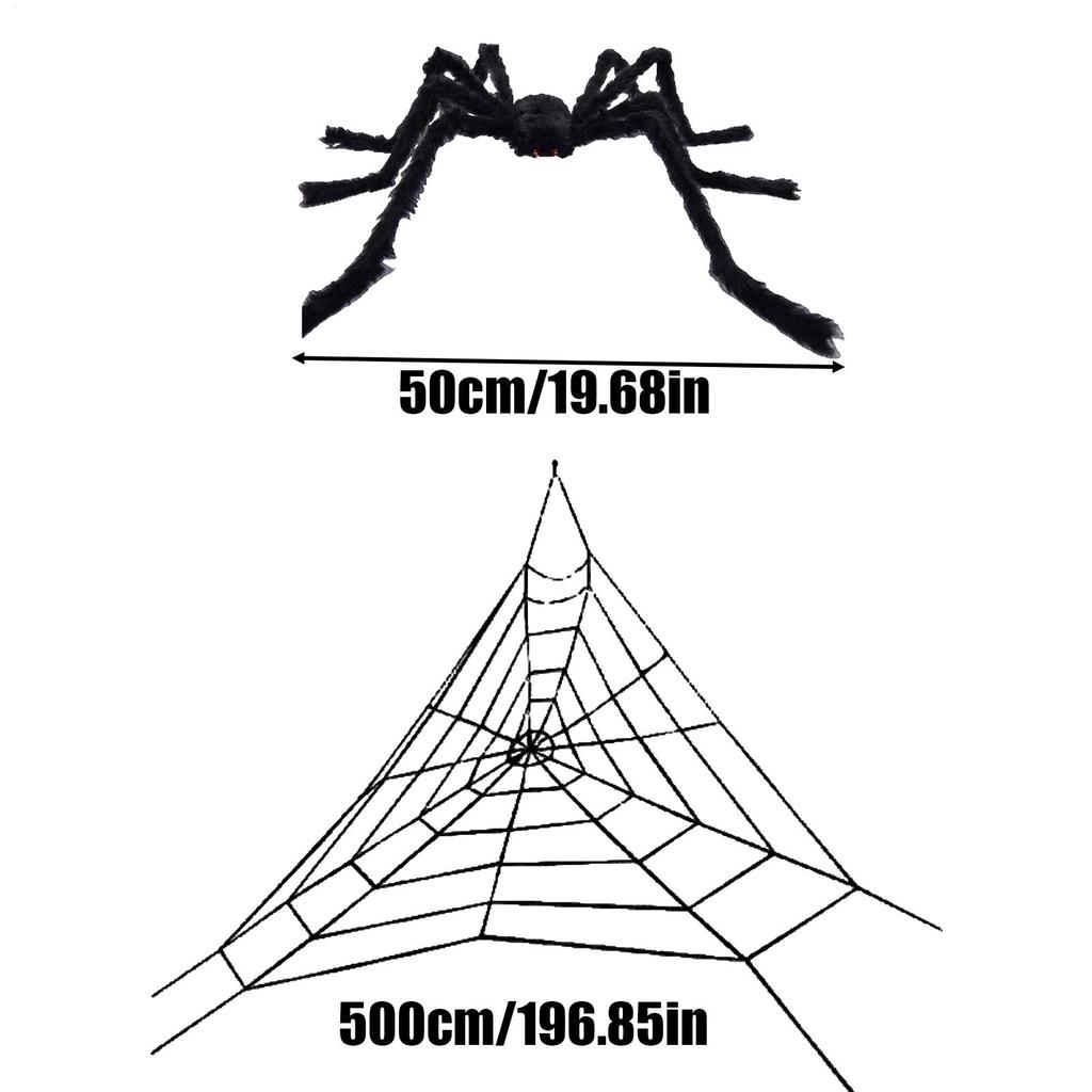 Spider Web Spider Web Outdoor Halloween 8 Light Modes Realistic LED Glow-Up Giant Size For Haunted House Window Door Yard