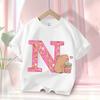 Sommer Capybara Anime Brief Niedlich Bedruckt Kinder T-Shirt Mädchen Kurzarm Mode Oberteile Kinderkleidung Lässige T-Shirts