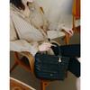Dark Brown Leather Mesh Tote Bag Dcba6e301w3