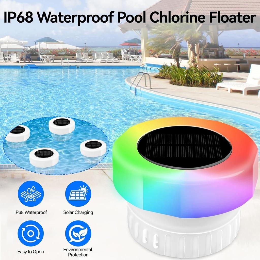 Colorful Solar Pool Disinfection Box Light