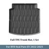 For BYD Seal Pure EV 2022-2025 Trunk Mat TPE 3D Odorless All Weather Car Floor Mats Cargo Liner Trunk Protective Pad Accessories