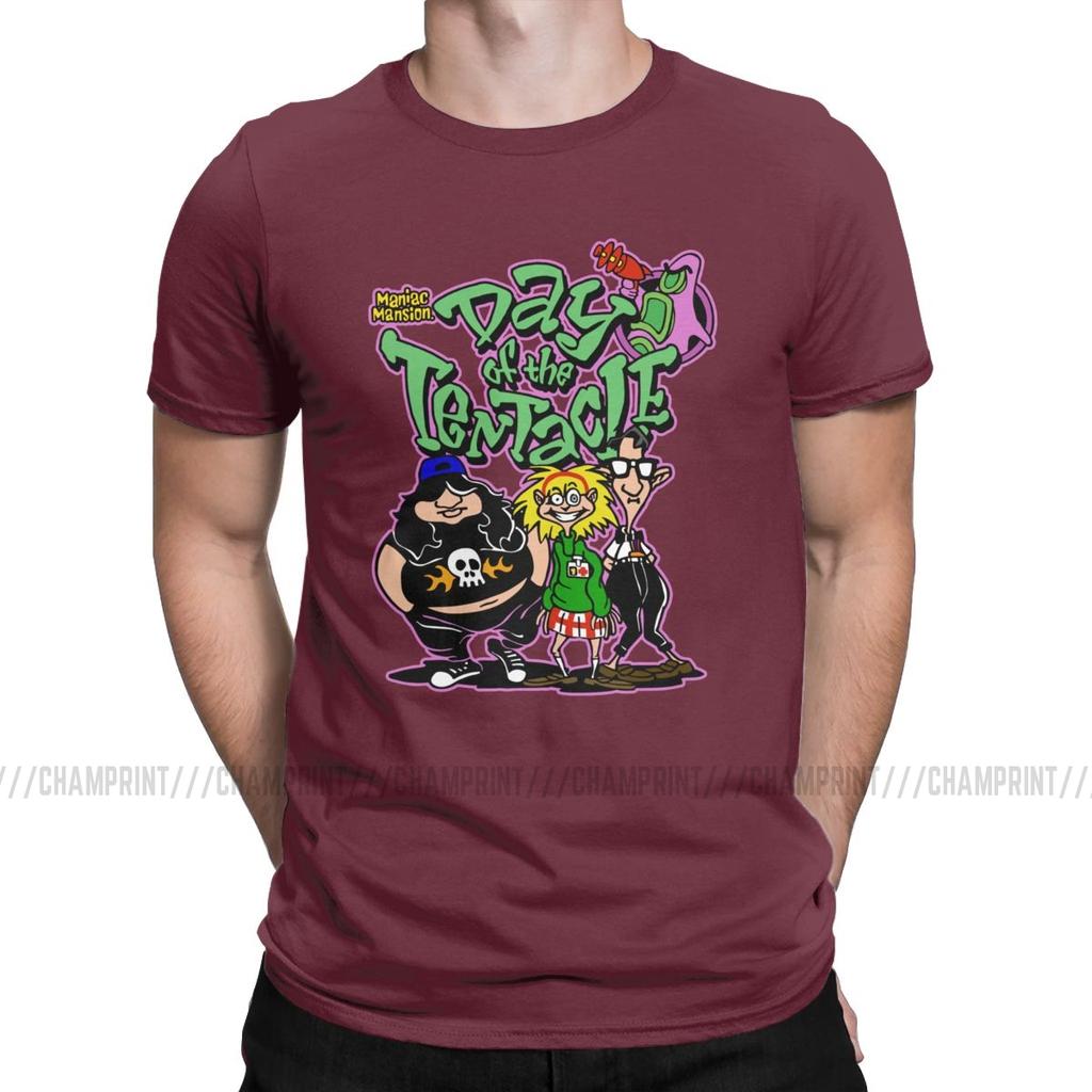 Day Of The Tentacle Pánské tričko Novinkové tričko Krátký rukáv Kulatý výstřih Tričko Bavlna Párty oblečení
