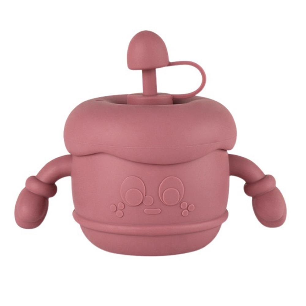 Soft Silicone Baby Training Cup Creative Drinking Cups with Straws Liquid Feed