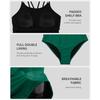 CHARMLEAKS Women's One Piece Swimsuits Athletic Double Straps Slimming Bathing Suit Sports Swimwear
